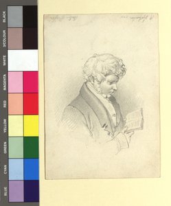 Anton Gräffer (1786-1852), Musikschriftsteller, Komponist, Gitarrist von Peter Fendi