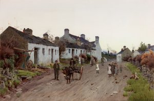 Ein walisisches Dorf – Abend, um 1890-1910