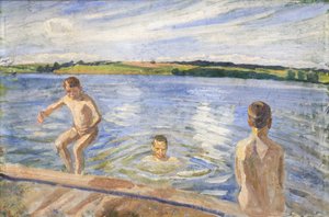 Jungen beim Baden