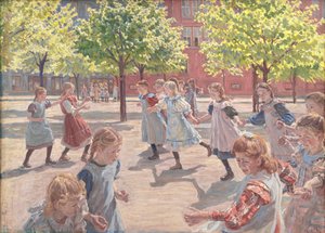 Spielende Kinder, Enghave-Platz