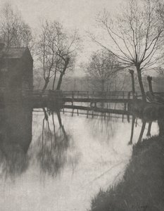 Fußgängerbrücke bei Chingford, aus The Compleat Angler von Peter Henry Emerson