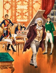 Beethoven stürmt aus dem Musikzimmer