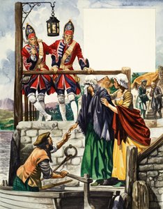 Bonnie Prince Charlie flieht nach Skye