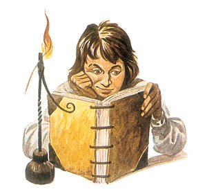 Junge beim Lesen