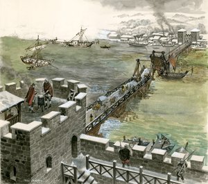 Brücke über die Themse, gebaut von den Römern