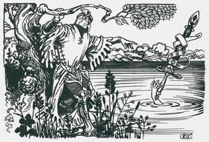 Dozmare Pool, nahe Camelford, wo angeblich Sir Bedivere das Schwert Excalibur warf