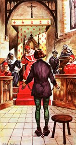 Joan of Arc vor einem Kirchengericht