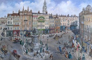 Alt-London rekonstruiert: Charing Cross um 1830 von Peter Jackson