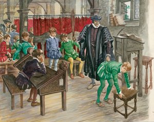 Bestrafung in der Schule im Tudor-Zeitalter