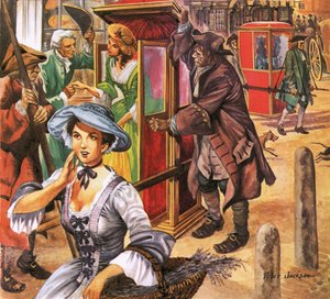 Sänfte im England des 18. Jahrhunderts von Peter Jackson
