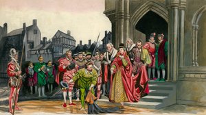 Sir Walter Raleigh legt seinen Mantel für Königin Elisabeth I. nieder