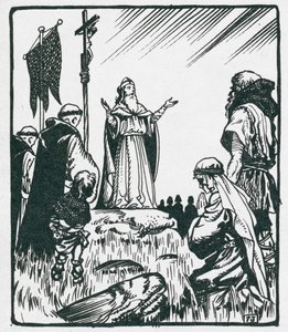 St. Patrick (gestorben um 463 n. Chr.) predigt in Armagh