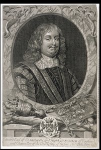 Edward Hyde, 1. Earl of Clarendon (1609-74), graviert von M. Burg von Peter Lely