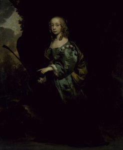 Porträt eines jungen Mädchens in Grün von Peter Lely