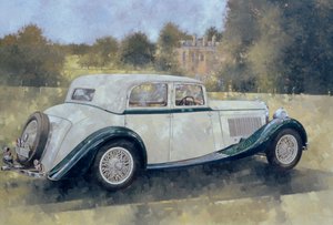 Der grüne und weiße Bentley in Althorp von Peter Miller