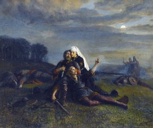 Schlacht von Stiklestad (29. Juli 1030) (nach der Schlacht) von Peter Nicolai Arbo