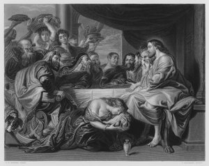 Maria salbt die Füße Christi