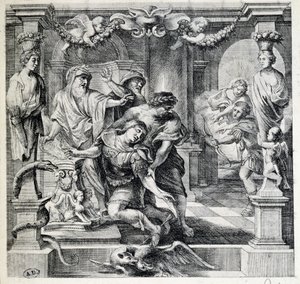 Der Tod des Achilles, nach Pierre Paul Rubens (1577-1640), Flandern von Peter Paul (after) Rubens