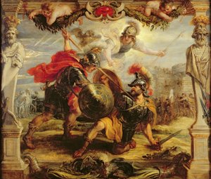 Achilles besiegt Hector, 1630-32