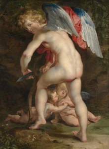 Amor schnitzt den Bogen von Peter Paul Rubens