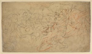 Schlacht der Reiter (verso) von Peter Paul Rubens