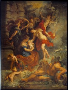 Zyklus von Marie de Medicis: Die Geburt von Marie de Medicis in Florenz am 26.04.1573 von Peter Paul Rubens