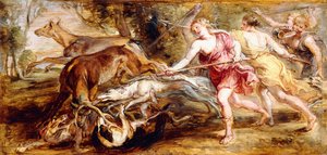 Diana und ihre Nymphen auf der Jagd - ein Modello