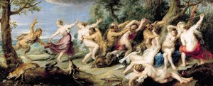 Diana und ihre Nymphen von Faunen überrascht
