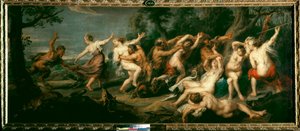 Diana und die Nymphen von Faunen überrascht von Peter Paul Rubens