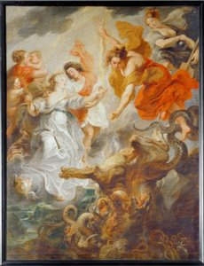 Die perfekte Versöhnung der Königin und ihres Sohnes... von Peter Paul Rubens