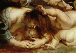 Massaker der Unschuldigen, Mutter und Kind (Detail)