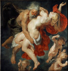 Orithye, athenische Prinzessin, wird von Boreas entführt