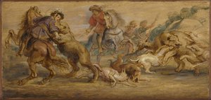 Studie für "Die Bärenjagd" (für den Alcázar, Madrid)
