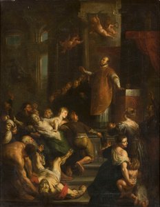 Der heilige Ignatius von Loyola vertreibt böse Geister