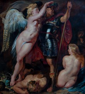 Die Krönung des Helden der Tugend von Peter Paul Rubens