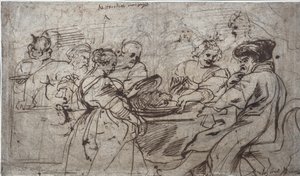 Das Fest des Herodes (recto) von Peter Paul Rubens