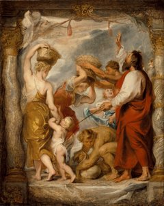 Die Israeliten sammeln Manna in der Wüste von Peter Paul Rubens