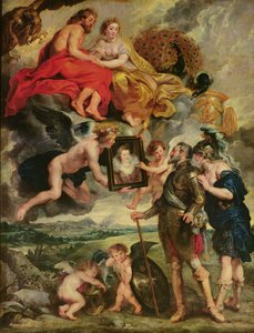 Der Medici-Zyklus: Henri IV (1553-1610) erhält das Porträt von Marie de Medici (1573-1642), 1621-25