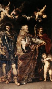 Die Heiligen Gregor I., Maurus und Papias, 1608