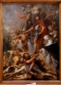 Der Triumph des Judas Makkabäus Judas Makkabäus (oder Makkabäus), genannt der Hammer, Nachfolger seines Vaters Matathias an der Spitze des Aufstands der Juden gegen die Unterdrückung der Seleukiden zur Zeit der Herrschaft von Antiochos