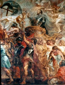 Der triumphale Einzug von Henri IV in Paris (Detail)