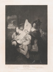 Falstaff im Wäschekorb, Shakespeare, Lustige Weiber von Windsor, zuerst veröffentlicht 1793, neu aufgelegt 1852