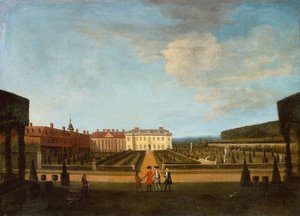 Ein Blick auf den Garten und das Hauptparterre von Winchendon House von Peter Tillemans