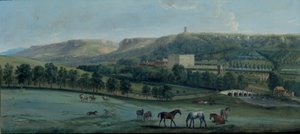 Blick auf Chatsworth von Südwesten von Peter Tillemans