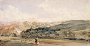 Eine Landschaft mit Figuren in Malvern