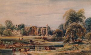 Bolton Abbey und Pfarrhaus, 1846, 1935 von Peter de Wint