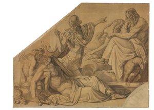 Der Traum des Agamemnon. Karton zu den Deckenbildern der Münchner Glyptothek von Peter von Cornelius