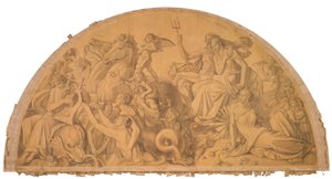 Die Wasserwelt lauscht dem Leierspiel des Arion von Peter von Cornelius