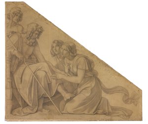 Eos und Thitonos vor Zeus. Karton zu den Deckenbildern der Münchner Glyptothek von Peter von Cornelius