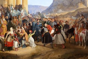 Der Einzug von König Othon I. von Griechenland (1815-1876) in Athen von Peter von Hess